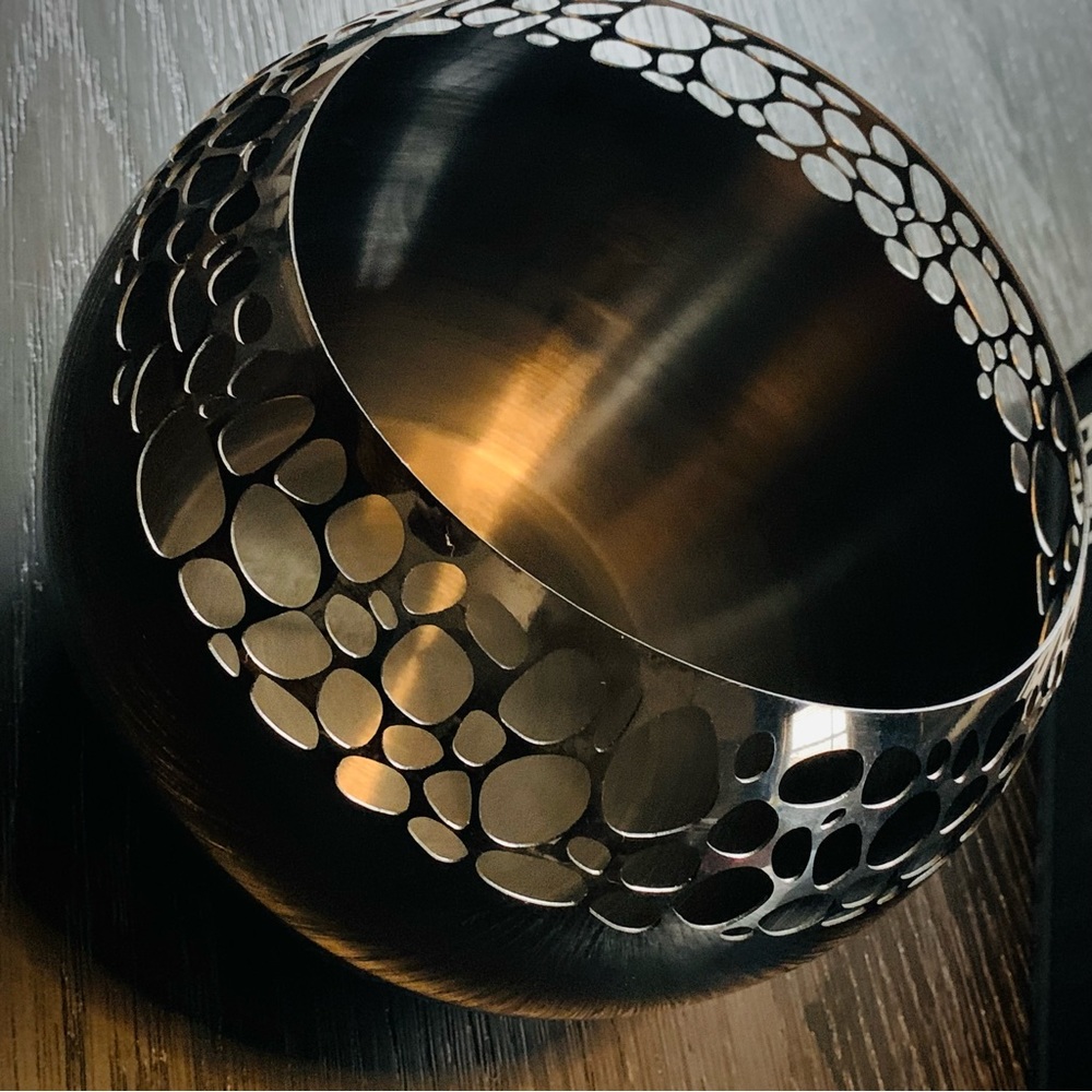 Steelforme | Stones Laser Cut Stainless Steel Large Flower Vase | EUC